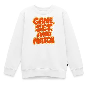 Game Set Match Tennis Shirt, Paris Style - Kinder Premium Organic Sweatshirt - Weiß - Vorne - AI Model Kid Male (0cm)