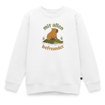 Capybara Alligator Freundschaft - Kinder Premium Organic Sweatshirt - Weiß - Vorne - AI Model Kid Male (0cm)