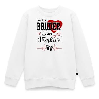 Mein Bruder ist der beste  - Kinder Premium Organic Sweatshirt - Weiß - Vorne - AI Model Kid Male (0cm)
