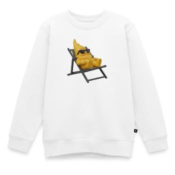 Nain en chaise longue. Détendu. - Sweat Premium enfant bio - blanc - Devant - AI Model Kid Male (0cm)