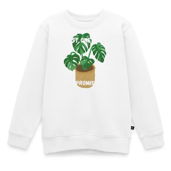 Nur noch eine Pflanze – ich verspreche es - Kinder Premium Organic Sweatshirt - Weiß - Vorne - AI Model Kid Male (0cm)