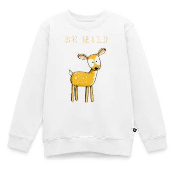Be Wild Rehkitz - Reh - Rehe - Hirsch - Rehbock - Kinder Premium Organic Sweatshirt - Weiß - Vorne - AI Model Kid Male (0cm)