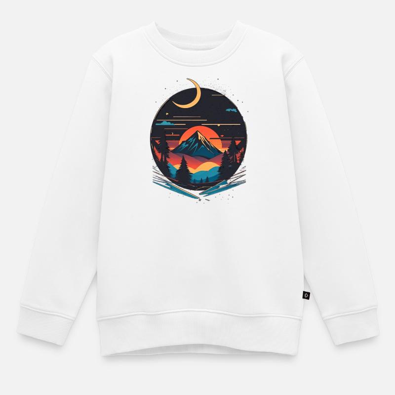 Aventure - Sweat Premium enfant bio - blanc