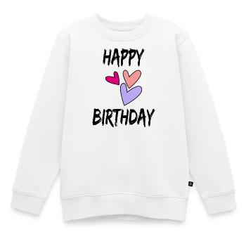 HAPPY BIRTHDAY - Sweat Premium enfant bio - blanc - Devant - AI Model Kid Male (0cm)