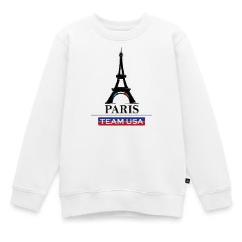 Paris team USA Sport Spiele Athlet Sportler Symbol - Kinder Premium Organic Sweatshirt - Weiß - Vorne - AI Model Kid Male (0cm)