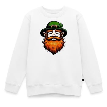 Irischer Kobold Irland - Kinder Premium Organic Sweatshirt - Weiß - Vorne - AI Model Kid Male (0cm)