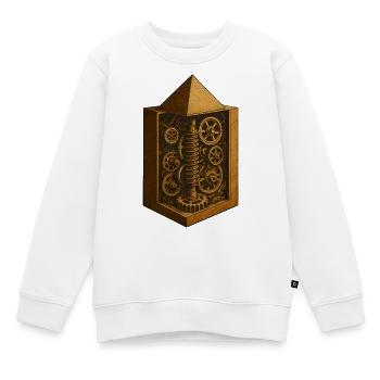 Pyramide von Chephren | Antike Getriebemechanik-Kunst - Kinder Premium Organic Sweatshirt - Weiß - Vorne - AI Model Kid Male (0cm)