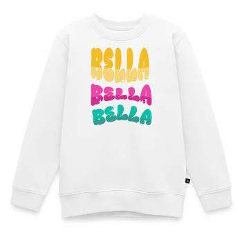 Bella Bella Dreifarbige Schrift - Kinder Premium Organic Sweatshirt - Weiß - Vorne - AI Model Kid Male (0cm)