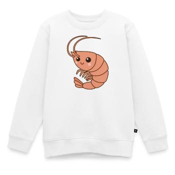 Garnele Shrimp - Kinder Premium Organic Sweatshirt - Weiß - Vorne - AI Model Kid Male (0cm)