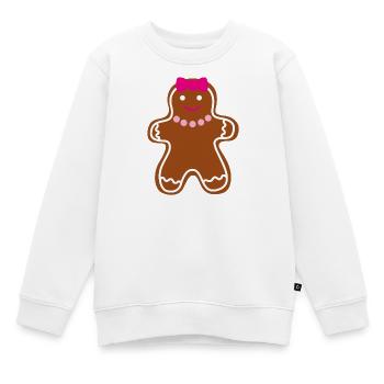 Keksfrau Lebkuchen Frau Weihnachten Advent - Kinder Premium Organic Sweatshirt - Weiß - Vorne - AI Model Kid Male (0cm)