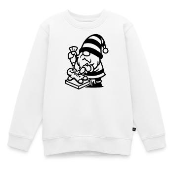 wicht lebkuchen backen - Kinder Premium Organic Sweatshirt - Weiß - Vorne - AI Model Kid Male (0cm)