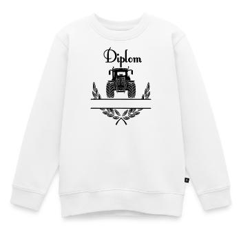 Diplom Tractor – Namensraum - Kinder Premium Organic Sweatshirt - Weiß - Vorne - AI Model Kid Male (0cm)