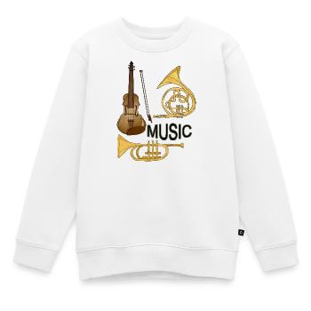 Musikinstrumente - Kinder Premium Organic Sweatshirt - Weiß - Vorne - AI Model Kid Male (0cm)