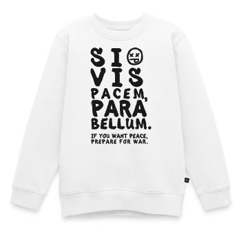 Si Vis Pacem, Para Bellum – Wenn du Frieden willst - Kinder Premium Organic Sweatshirt - Weiß - Vorne - AI Model Kid Male (0cm)