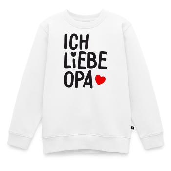Ich Liebe Opa - Kinder Premium Organic Sweatshirt - Weiß - Vorne - AI Model Kid Male (0cm)