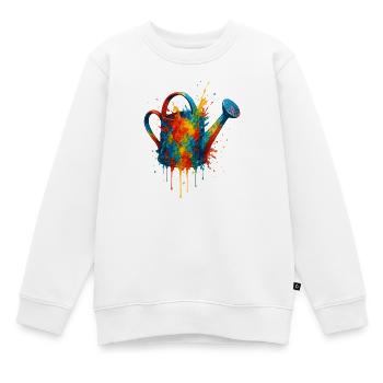 Arrosoir Aquarelle : Jardinage Coloré - Sweat Premium enfant bio - blanc - Devant - AI Model Kid Male (0cm)