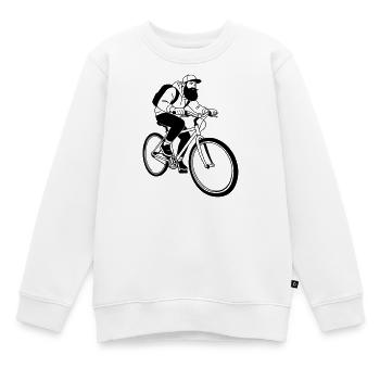 Hipster moto - Sweat Premium enfant bio - blanc - Devant - AI Model Kid Male (0cm)