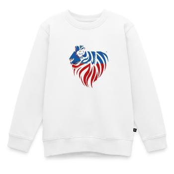 Slowenien – Slowenien – Tiger-Flaggen - Kinder Premium Organic Sweatshirt - Weiß - Vorne - AI Model Kid Male (0cm)