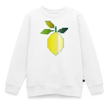 Geometrische Zitrone Illustration - Kinder Premium Organic Sweatshirt - Weiß - Vorne - AI Model Kid Male (0cm)