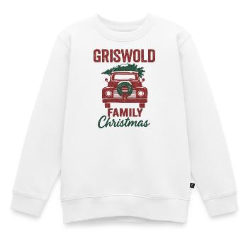 Family Christmas Truck - Kinder Premium Organic Sweatshirt - Weiß - Vorne - AI Model Kid Male (0cm)