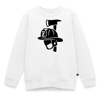 Frontal Feuerwehrhelm Logo - Kinder Premium Organic Sweatshirt - Weiß - Vorne - AI Model Kid Male (0cm)