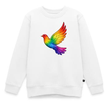 Friedenstaube Frieden - Kinder Premium Organic Sweatshirt - Weiß - Vorne - AI Model Kid Male (0cm)