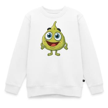 Fröhliche Birne Cartoon - Kinder Premium Organic Sweatshirt - Weiß - Vorne - AI Model Kid Male (0cm)