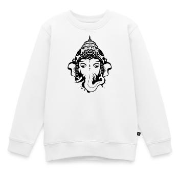 Ganesh, dieu à tête d'éléphant - Sweat Premium enfant bio - blanc - Devant - AI Model Kid Male (0cm)