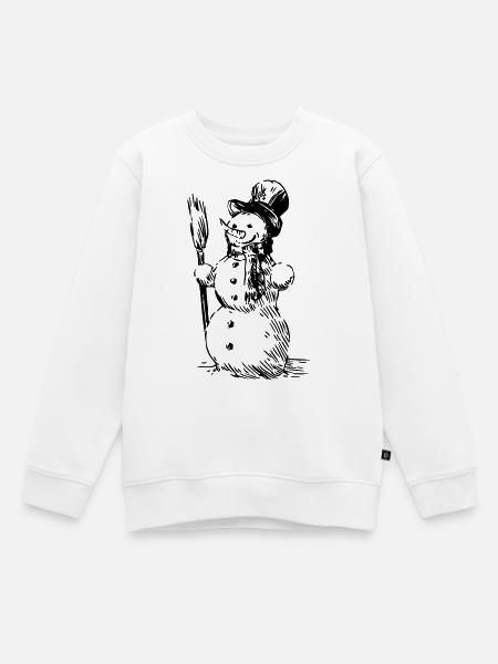 Bonhomme de neige - Sweat Premium enfant bio - blanc