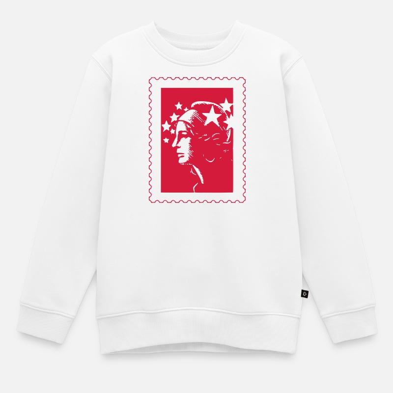Déjà timbré(e) - Sweat Premium enfant bio - blanc