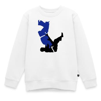 judo - Sweat Premium enfant bio - blanc - Devant - AI Model Kid Male (0cm)