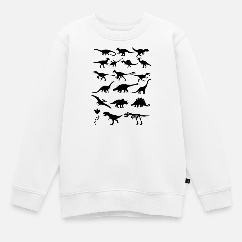 Dinosaurs - Kids Premium Organic Sweatshirt - white