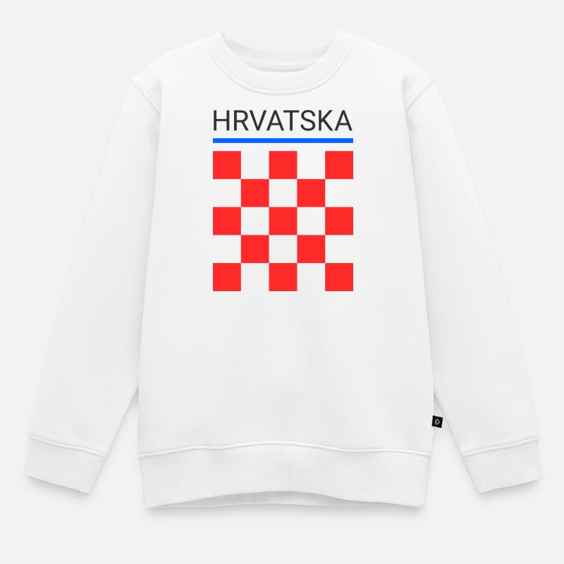 Hrvatska - Kinder Premium Organic Sweatshirt - Weiß