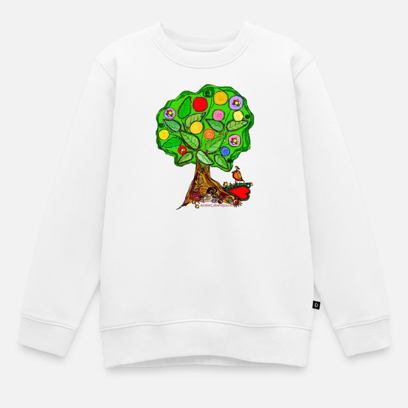LebensBaum - Kinder Premium Organic Sweatshirt - Weiß
