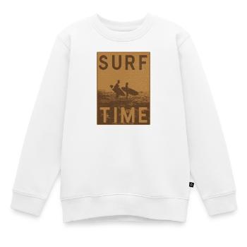 Affiche vintage Surftime - Sweat Premium enfant bio - blanc - Devant - AI Model Kid Male (0cm)