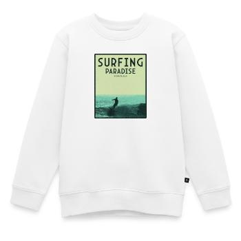 Surfenparadies Honolulu - Kinder Premium Organic Sweatshirt - Weiß - Vorne - AI Model Kid Male (0cm)