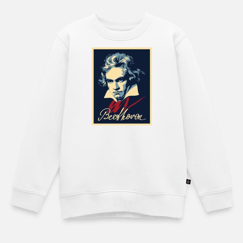Beethoven - Sweat Premium enfant bio - blanc