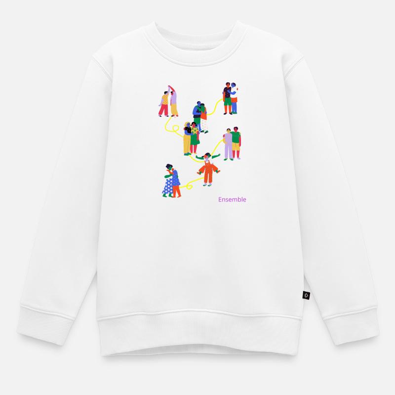 Danse - Sweat Premium enfant bio - blanc