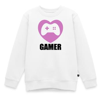 Joueur - Sweat Premium enfant bio - blanc - Devant - AI Model Kid Male (0cm)