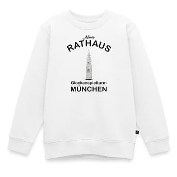 München Glockenspielturm Neues Rathaus - Kinder Premium Organic Sweatshirt - Weiß - Vorne - AI Model Kid Male (0cm)