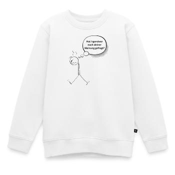 genervt - Kinder Premium Organic Sweatshirt - Weiß - Vorne - AI Model Kid Male (0cm)