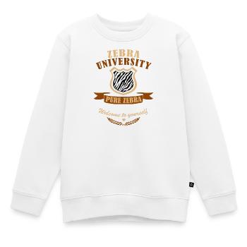 Zebra-Diplom - Kinder Premium Organic Sweatshirt - Weiß - Vorne - AI Model Kid Male (0cm)