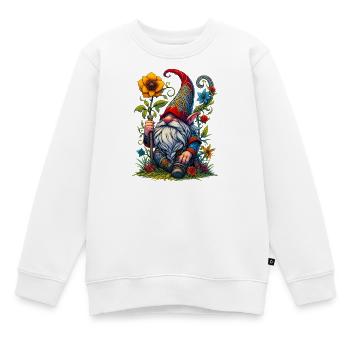 Gnom-Goblin-Elf - Kinder Premium Organic Sweatshirt - Weiß - Vorne - AI Model Kid Male (0cm)
