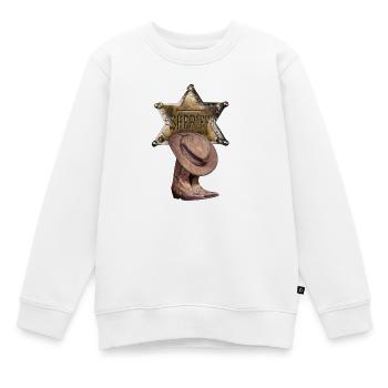 Shérif - Sweat Premium enfant bio - blanc - Devant - AI Model Kid Male (0cm)