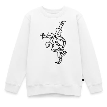 Breakdance Junge Zeichnung - Kinder Premium Organic Sweatshirt - Weiß - Vorne - AI Model Kid Male (0cm)