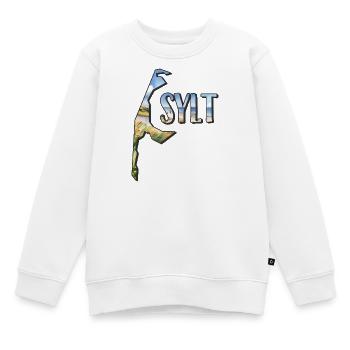 Aquarell Landkarte Sylt - Kinder Premium Organic Sweatshirt - Weiß - Vorne - AI Model Kid Male (0cm)