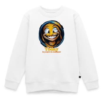 liegt in Ihrer Hand, die es zu erobern gilt - Kinder Premium Organic Sweatshirt - Weiß - Vorne - AI Model Kid Male (0cm)