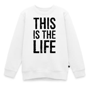 Das ist das Leben - Kinder Premium Organic Sweatshirt - Weiß - Vorne - AI Model Kid Male (0cm)