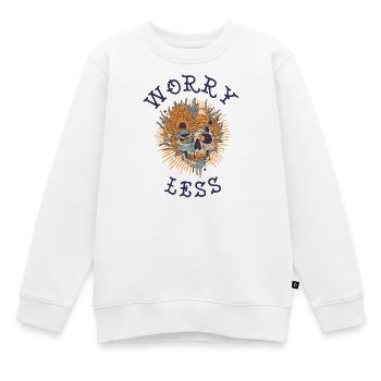 Memento Mori Totenkopf Sunburst Design - Kinder Premium Organic Sweatshirt - Weiß - Vorne - AI Model Kid Male (0cm)