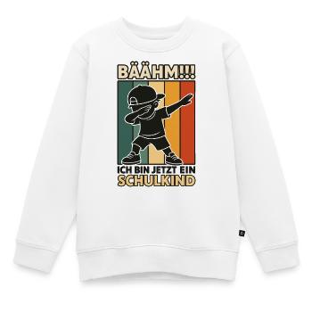 BAHM ! Dabbing d’écolier – Premier jour d’école rétro - Sweat Premium enfant bio - blanc - Devant - AI Model Kid Male (0cm)
